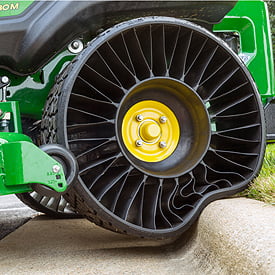 Flat-free rear tire shown on ZTrak© Mower 